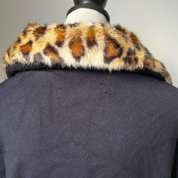 NWOT Zara navy knit coat size small - Picture 3 of 11